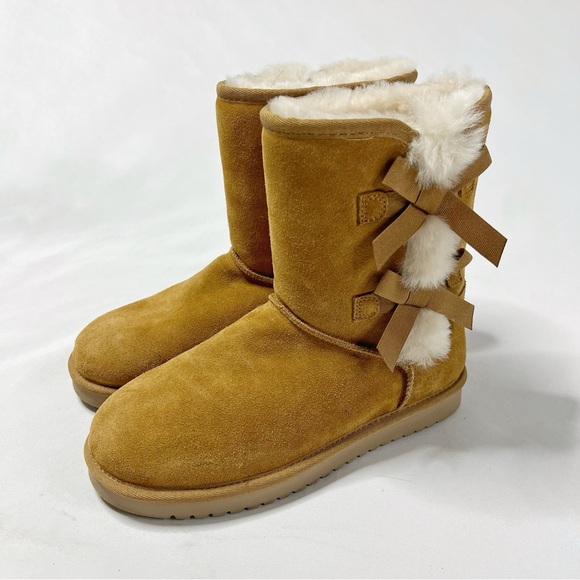 Koolaburra by Ugg Genuine Suede Sheepskin Short Winter Boots Size 7 Women’s - Picture 3 of 8